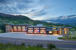 Surrounded by the world-class Aspen/Snowmass ski resort, the Roaring Fork Fire Rescue Station 45 was designed to sustainably address firefighter health, complement the surrounding architectural vernacular, and provide affordable housing. Roaring Fork Fire Rescue Station 45 was selected as the Career 1 Gold Winner in the 2019 Station Design Awards. Surrounded by the world-class Aspen/Snowmass ski resort, the Roaring Fork Fire Rescue Station 45 was designed to sustainably address firefighter health, complement the surrounding architectural vernacular, and provide affordable housing. Roaring Fork Fire Rescue Station 45 was selected as the Career 1 Gold Winner in the 2019 Station Design Awards.