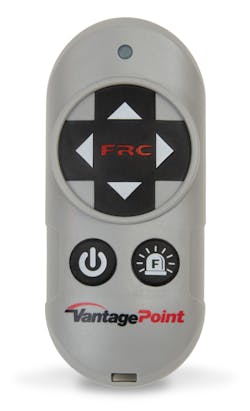 Two handheld remote controls can control the VantagePoint from up to 130 feet away.