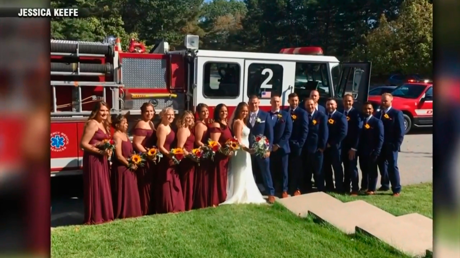 MA Firefighter S Wedding Interrupted By Fire Alarm From Smoke In The   Firefighter Wedding.5d99d428ec804 