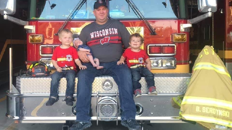 Union Grove, WI, firefighter Brian Serdynski.