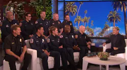 Talk show host Ellen DeGeneres thanked firefighters from CAL FIRE, the City Riverside, Santa Barbara County and several other organizations for their work battling the Getty and Maria wildfires.