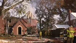 Firefighters from several departments, including Detroit, helped battle two house fires in Grosse Pointe Shores on Saturday. Firefighters from several departments, including Detroit, helped battle two house fires in Grosse Pointe Shores on Saturday.