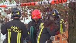 Three firefighters were killed in an explosion at a vacant farmhouse in northern Italy on Tuesday.