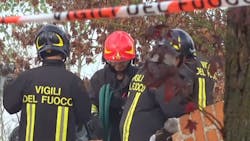 Three firefighters were killed in an explosion at a vacant farmhouse in northern Italy on Tuesday. Three firefighters were killed in an explosion at a vacant farmhouse in northern Italy on Tuesday.