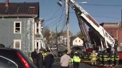 Five Lawrence, MA, firefighters were injured battling a two-alarm house fire early Sunday.