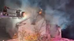 A naked man was on the scene of a two-alarm house when Lehigh Township, PA, firefighters arrived to put out the blaze late Thursday. A naked man was on the scene of a two-alarm house when Lehigh Township, PA, firefighters arrived to put out the blaze late Thursday.