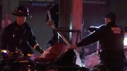 An off-duty NYPD officer was killed when he lost control of his car, which hit a median and ejected his passenger, an off-duty FDNY firefighter, from the vehicle early Saturday. An off-duty NYPD officer was killed when he lost control of his car, which hit a median and ejected his passenger, an off-duty FDNY firefighter, from the vehicle early Saturday.