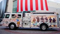 A newly designed Orange County, FL, fire apparatus is now adorned to honor U.S. veterans. A newly designed Orange County, FL, fire apparatus is now adorned to honor U.S. veterans.