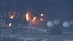 A massive explosion at a chemical plant in Port Neches, TX, injured at least three people and caused evacuations around the area early Wednesday. A massive explosion at a chemical plant in Port Neches, TX, injured at least three people and caused evacuations around the area early Wednesday.