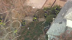 Eight FDNY firefighters were injured battling a house blaze early Thursday.