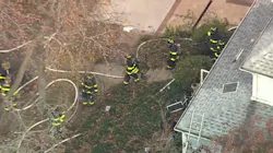 Eight FDNY firefighters were injured battling a house blaze early Thursday. Eight FDNY firefighters were injured battling a house blaze early Thursday.