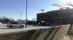 Officials stand outside the Harvard Vanguard Medical Associates building in Braintree, MA, after a chemical spill hospitalized seven people on Wednesday, Nov. 6, 2019. Officials stand outside the Harvard Vanguard Medical Associates building in Braintree, MA, after a chemical spill hospitalized seven people on Wednesday, Nov. 6, 2019.