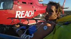 Oregon-based wildland firefighter Titan Cheatham, who suffered serious burns battling the Kincade Fire in Sonoma County, CA.