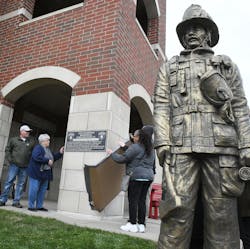 The Carbenia family unveils a plaque to memorialize Canton, OH, fire station No. 4 in honor of Joe Carbenia. The Carbenia family unveils a plaque to memorialize Canton, OH, fire station No. 4 in honor of Joe Carbenia.