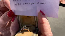 A diamond ring was found last week in a gutter while firefighters battled the Getty fire.