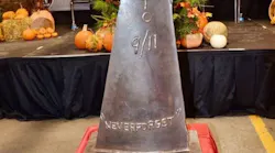 A piece of the World Trade Center that will be displayed in front of Central Fire Station in Londonderry, NH.