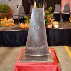 A piece of the World Trade Center that will be displayed in front of Central Fire Station in Londonderry, NH.