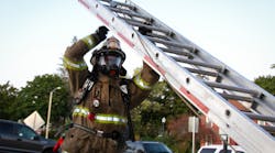 Raising, extending and climbing a 24-foot ground ladder could be an element of a basic course that a fire department puts together to assess members. Front squats, clean and presses, and dumbbell presses can be used to improve performance of this maneuver. Raising, extending and climbing a 24-foot ground ladder could be an element of a basic course that a fire department puts together to assess members. Front squats, clean and presses, and dumbbell presses can be used to improve performance of this maneuver.