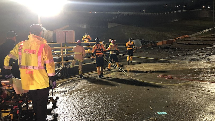 San Diego firefighters and Border Patrol officers responded when they heard a woman screaming for help and they found numerous people in the maze of pipes.