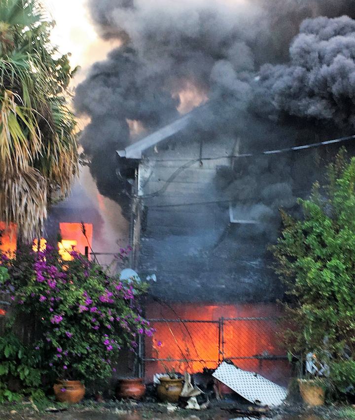 Upon arrival on scene, it’s important to remember to read the smoke first, not the fire. Because the fire is bright, one’s eyes go to it quickly, which might stop you from reading the danger signs that the smoke indicates.