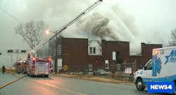 Fire tore through the East St. Louis apartment building Saturay morning. Fire tore through the East St. Louis apartment building Saturay morning.
