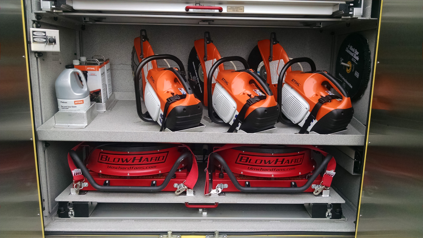 Firefighters Ladders Storage Fire Trucks Shand & Wilbur Firehouse