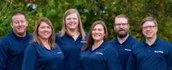 Clean Air Concepts' new team members, from left to right: Matt Kinkade, Kerry Stanforth, Heather Lester, Meghan Keough, Sam Broze and Eric Reising. Clean Air Concepts' new team members, from left to right: Matt Kinkade, Kerry Stanforth, Heather Lester, Meghan Keough, Sam Broze and Eric Reising.