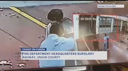 Surveillance footage captured the men loitering around the Rahway fire station while firefighters were out on a call. Surveillance footage captured the men loitering around the Rahway fire station while firefighters were out on a call.