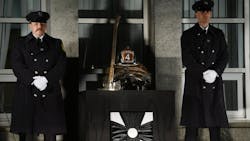 A memorial honoring fallen Worcester, MA, firefighter Christopher Roy was unveiled Monday at the Webster Square Fire Station in the city. A memorial honoring fallen Worcester, MA, firefighter Christopher Roy was unveiled Monday at the Webster Square Fire Station in the city.