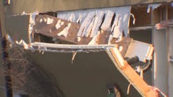 Two Lebanon, NH, firefighters were injured in a Christmas Eve hotel explosion that was caused by an electrical fire and small propane leak, fire officials said. Two Lebanon, NH, firefighters were injured in a Christmas Eve hotel explosion that was caused by an electrical fire and small propane leak, fire officials said.