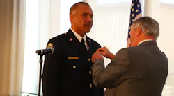 Orlando, FL, Fire Chief Benjamin Barksdale is sworn in Monday.