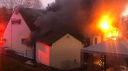 A former Penndel-Middletown, PA, Emergency Squad chief was injured when his house caught fire Saturday. A former Penndel-Middletown, PA, Emergency Squad chief was injured when his house caught fire Saturday.