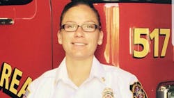 Almira Township, MI, Fire Chief Sarah Bushee.