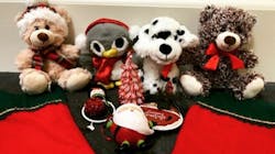 This year's gifts that Troy Santner will be sending out to the children of fallen firefighters. This year's gifts that Troy Santner will be sending out to the children of fallen firefighters.