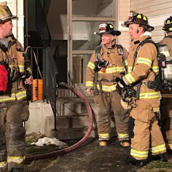 Broad Brook, CT, firefighter were among the crews that responded to a first-floor apartment blaze Friday night.