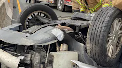 Firefighters from the Charlotte, NC, Fire Department and Matthews Fire & EMS extricated three people from a crash along Interstate 485 on Saturday.
