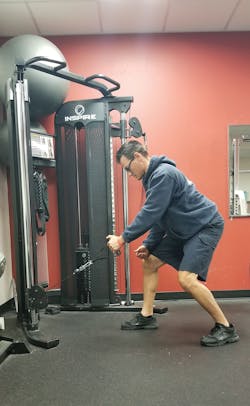 Cable row, start position Cable row, start position