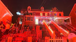 A Boston firefighter was injured battling a house fire Monday night.