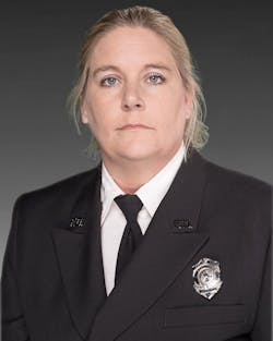 Fort Worth firefighter Shonna Moorman was struck at an accident scene Tuesday morning.