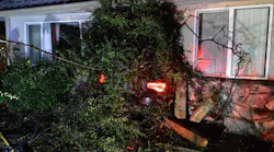 Gresham firefighters responded after a car crashed into an apartment building Saturday morning.
