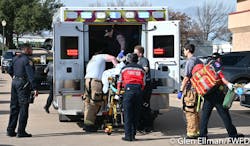 Fire and EMS crews tend to a victim at the chruch shooting. Fire and EMS crews tend to a victim at the chruch shooting.