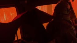 Australian firefighters escaped a deadly burnover that consumed their apparatus while battling a bushfire in New South Wales on Tuesday. Australian firefighters escaped a deadly burnover that consumed their apparatus while battling a bushfire in New South Wales on Tuesday.