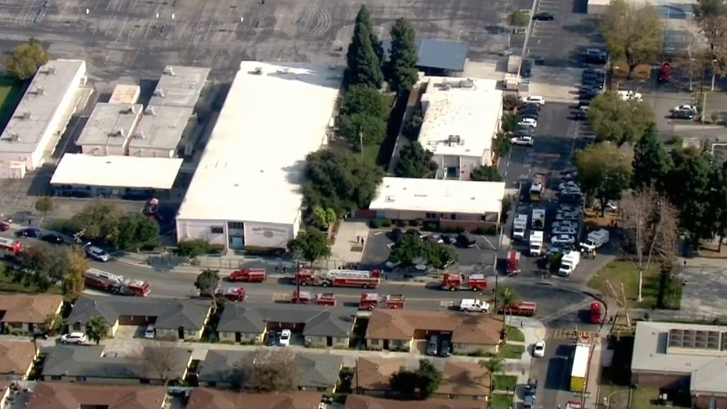 More than 70 Los Angeles County and city firefighters responded to a Cudahy, CA, elementary school after an airplane dropped jet fuel on a playground, injuring 17 children and nine adults.
