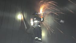 Firefighters from Middletown, OH, and several neighboring communities battled a large blaze at a garbage processiing facility this weekend. Firefighters from Middletown, OH, and several neighboring communities battled a large blaze at a garbage processiing facility this weekend.