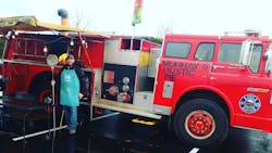 Former Olympia, WA, firefighter Christopher Murray has transformed a 1979 fire engine into a mobile pizza kitchen.