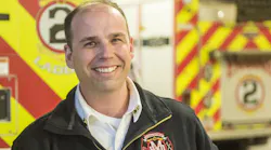 Retiring Middletown, RI, Fire Chief Peter Faerber.