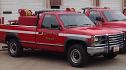 A brush truck and other equipment were reported stolen Monday from a Redings Mill, MO, Fire Protection District station.