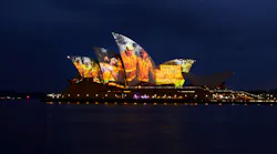 A tribute thanking the firefighters battling Australia's wildfires was displayed Saturday on the sails of the Sydney Opera House.