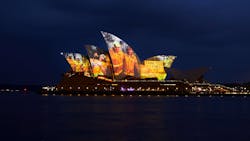 A tribute thanking the firefighters battling Australia's wildfires was displayed Saturday on the sails of the Sydney Opera House. A tribute thanking the firefighters battling Australia's wildfires was displayed Saturday on the sails of the Sydney Opera House.