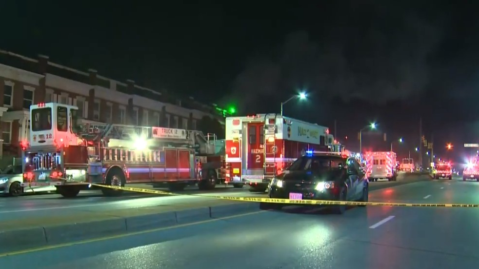 Baltimore City Firefighter Injured in 2-Alarm Rowhouse Blaze | Firehouse